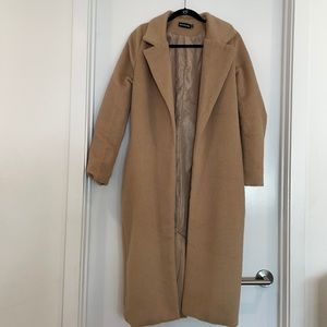 Cozy camel trench coat!